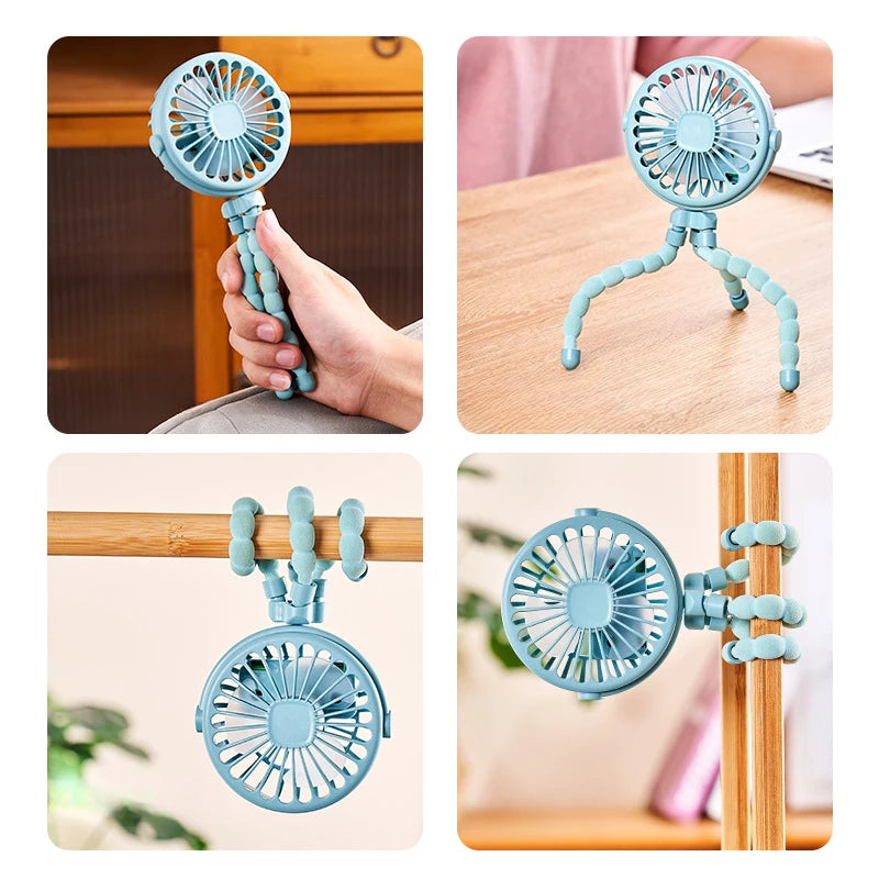 "StrollBreeze Clip-On Fan